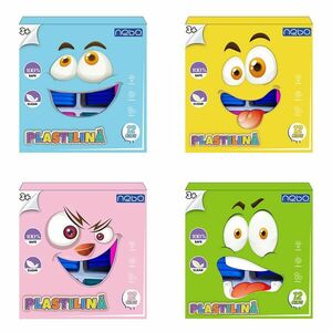 Plastilina, set 12 culori intense, 240 grame, instrument pentru decupaj, 16.5x1.7x18.2 cm imagine