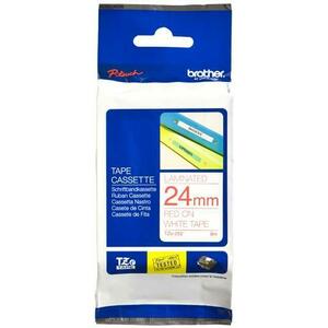 Brother Etichete TZE252 24mm (rosu/alb) imagine