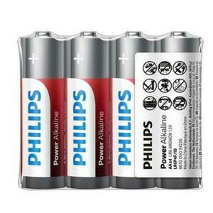 Baterii Philips Power Alkaline AA 4-foil w/ sticker imagine