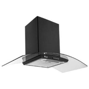 Hota decorativa Tornado Eva 1200 (90), 1 Motor Turbo, 3 Viteze, 1200 m3/h, Filtru anti-grasimi, Clasa C, 90 cm (Negru) imagine
