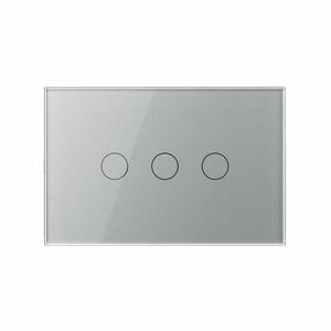 Intrerupator triplu cu touch Livolo din sticla, standard italian – Serie noua (Gri) imagine