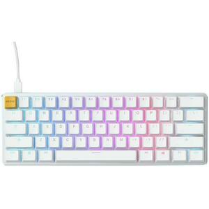 Tastatura gaming Glorious Race GMMK Compact, iluminare RGB, switch Gateron Brown, US-Layout, Ice White imagine