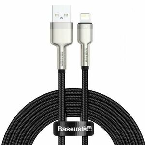 Cablu de date Baseus Cafule Metal, USB - Lightning, 18W, 2.4A, 2m, Negru imagine