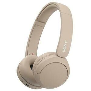 Casti Stereo Sony WH-CH520C, Wireless, Bluetooth, Microfon, Multipoint connection, Quick Charge, Autonomie 50 ore (Bej) imagine