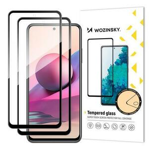 Set 2 bucati folie de protectie, Wozinsky, Sticla, 9H, Compatibil cu Xiaomi Redmi Note 10/Redmi Note 10s, (Negru/Transparent) imagine