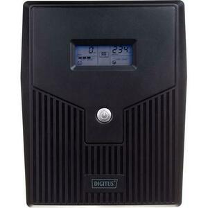 UPS Digitus DN-170075, Line/ Ineractive LCD 1500VA/900W 2x12V/9Ah AVR 4xSchuko USB RS232 RJ45 (Negru) imagine
