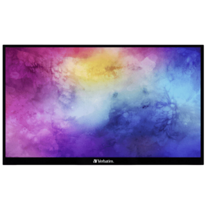 Monitor Portabil IPS LED Verbatim 15.6inch PMT-15, Full HD (1920 x 1080), HDMI, Touchscreen, AMD FreeSync (Negru) imagine