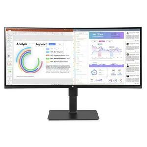 Monitor IPS LED LG 34inch 34BQ77QB-B, 3440 x 1440, HDMI, DisplayPort, Boxe, Ecran Curbat (Negru) imagine
