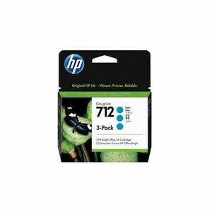 Set cartuse pentru imprimanta HP HP3ED77A, 3 bucati, 29 ml, Cyan imagine