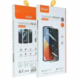 Folie de protectie Ecran Privacy Veason pentru Apple iPhone SE (2022) / SE (2020) / 8 / 7, Sticla Securizata, Full Glue, 6D, Neagra imagine