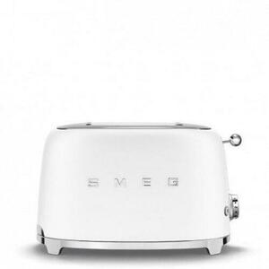 Prajitor de paine Smeg TSF01WHMEU, 950 W, 2 felii, 6 niveluri pentru rumenire, Alb mat / crom imagine