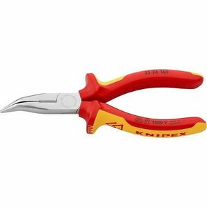 Cleste cu cioc indoit, manere izolate la 1000 V, KNIPEX, 160 mm imagine