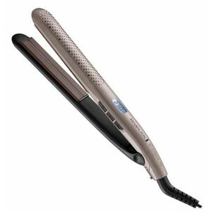 Placa de indreptat parul Remington Wet 2 Straight Pro S7970, Par umed/uscat, Senzor umiditate, 230°C, LCD (Bej) imagine