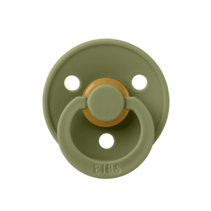 Suzeta Colour Latex BIBS Olive, tetina rotunda, 0 luni + imagine