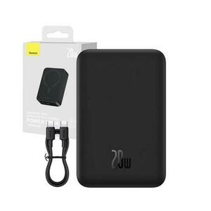 Acumulator extern Baseus Magnetic Mini Wireless, 20000mAh, Incarcare rapida, 20W, cablu USB-C inclus (Negru) imagine