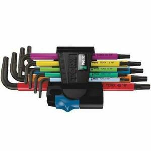 Set chei imbus cu profil torx, TX8-TX40, 9 bucati, Wera Multicolour HF 967/9 imagine