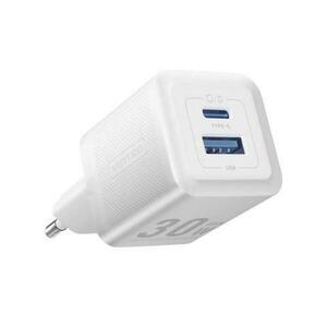 Incarcator retea Vention FEQW0-EU, 30W, 1 x USB Type-C, 1 x USB, 5V/3A, PD 3.0, QC 3.0, QC 4.0 (Alb) imagine