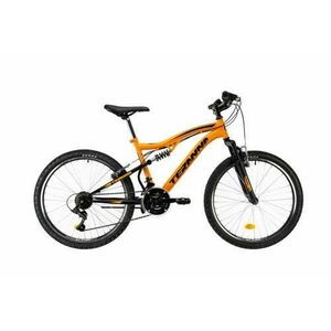 Bicicleta Copii Dhs 2445, roti 24 Inch, 18 viteze, cadru otel 400mm, Portocaliu imagine