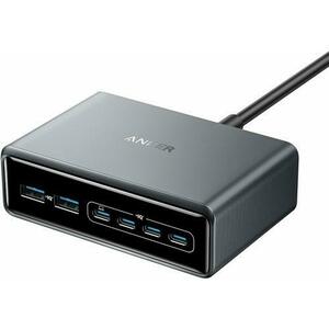 Incarcator si statie incarcare Anker Prime 200W, 4x USB-C Fast Charging, 2X USB-A, GaN, USB-C Power Delivery (Negru) imagine