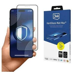 Folie de protectie Ecran 3MK HardGlass Matt Max pentru Apple iPhone 16 Pro Max, Sticla Securizata, Full Glue, Neagra imagine
