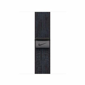Curea Smartwatch Apple MYJA3ZM/A pentru Watch 42mm, Nike Sport Loop (Negru/Albastru) imagine