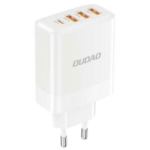 Incarcator Retea Dudao A5HEU, 20W, 3A, 1 x USB-C, 3 x USB-A, Alb imagine