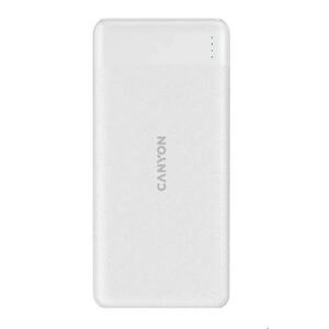 Acumulator Extern CANYON PB-109, 10000mAh Li-poly, Lightning, USB Type-C, USB-A, 20W Max (Alb) imagine