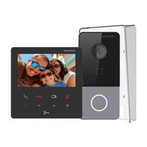 KIT videointerfon pentru 1 familie, Wi-Fi 2.4Ghz, monitor 4.3 inch - HIKVISION DS-KIS606-P imagine