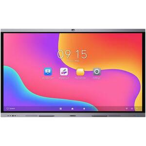 Display interactiv HORIZON Seria A3C, 86inch, 4K UHD, Android 13, 8GB RAM, stocare 128GB, 45 puncte touch, camera 8MP, microfon 8 zone (Negru) imagine