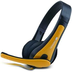 Casti cu microfon Canyon CNS-CHSC1BY, Jack 3.5mm (Negru/Galben) imagine