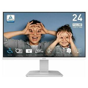 Monitor VA LED MSI 23.8inch PRO MP2412W, Full HD (1920 x 1080), HDMI, DisplayPort, 100 Hz, 1 ms (Alb) imagine