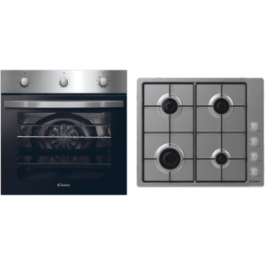 Pachet Cuptor incorporabil Candy FIDC X602, Electric, 65 l, Display, Grill, Display, Clasa A+, Inox + Plita incorporabila Candy CHW6LX, 4 arzatoare, Aprindere electrica, Siguranta arzatoare, 60 cm (Inox) imagine
