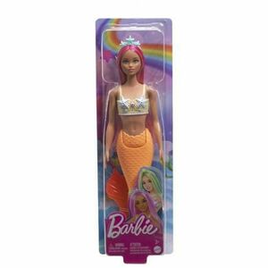 Papusa Barbie Dreamtopia - Sirena cu par roz si coada portocalie imagine