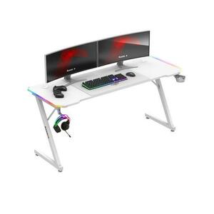 Brou gaming Huzaro Hero 4.8 RGB, Suport pentru casti si pahar, Iluminare LED RGB, Mousepad XXL, Organizator cabluri, 160 cm (Alb) imagine