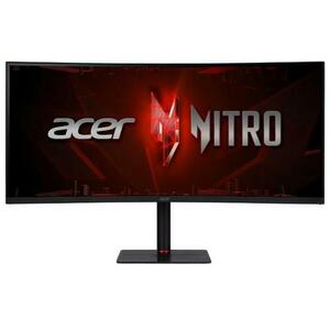 Monitor Gaming VA LED Acer Nitro 34inch XV345CURV3bmiphuzx, 3440 x 1440, HDMI< DisplayPort, Ecran curbat, Boxe, 180 Hz, 1 ms (Negru) imagine