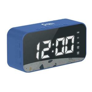 Radio cu ceas iSEN S15, Bluetooth, Termometru, Display Led, Alarma, Radio FM, Difuzoare HD, Redare TF Card, 1200mAh (Albastru) imagine
