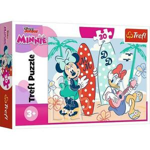 Puzzle Trefl Disney Minnie Mouse, Minnie la Plaja, 30 piese imagine