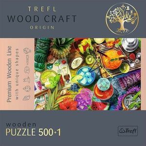 Puzzle din lemn Trefl Wood Craft, Cocktailurile colorate, 500+1 piese imagine