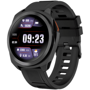 Smartwatch CANYON Maveric SW-83, Ecran IPS 1.32inch, GPS, Autonomie 7 zile, Monitor sanatate, ritm cardiac, somn, Waterproof IP68 (Negru) imagine