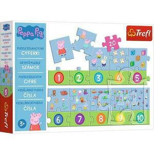 Puzzle Educativ Trefl Peppa Pig, Cifre, 20 piese imagine