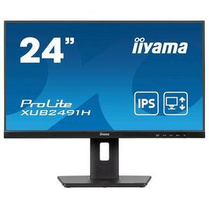 Monitor IPS LED Iiyama 23.8inch XUB2491H-B1, Full HD (1920 x 1080), HDMI, DisplayPort, Pivot, 100 Hz, 0.5 ms (Negru) imagine
