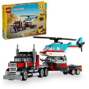 LEGO® Creator 3 in 1 - Camioneta-platforma cu elicopter 31146, 270 piese imagine