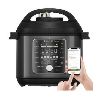 Multicooker Instant Pot Pro Plus 6, 5.7L, 1200 W, 10 Funcții, Ecran tactil mare, Eliberare wireless a presiunii, Aplicație Instant Brands Connect (Negru) imagine