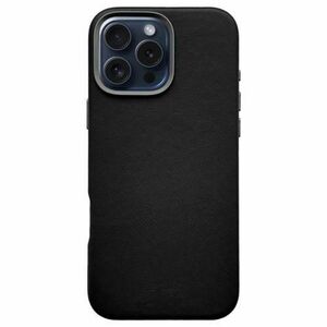 Husa Piele Lemontti MagSafe iPhone 16 Pro Max, Negru imagine