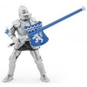 Figurina Papo - Personaje medievale, Cavaler cu sulita si scut albastru imagine