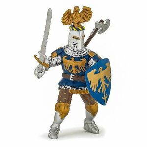 Figurina Papo - Personaje medievale, Cavaler albastru cu creasta imagine