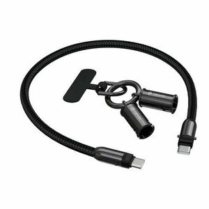 Cablu de incarcare Devia Extreme Speed Woven, Type-C - Type-C, Fast Charge, PD 60W, 0.3m (Negru) imagine