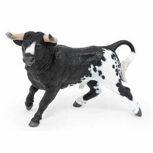 Figurina Papo - Animale de la ferma, Taur spaniol, Negru imagine