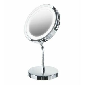 Oglinda cosmetica Adler AD 2159, iluminare LED, zoom 3x, reglabila, diametru 15 cm, 4 x AAA, Crom imagine