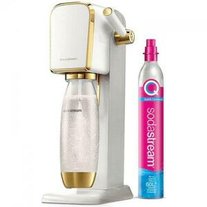 Aparat de sifon SodaStream Art, Sticla de carbonatare + Cilindru CO2 (Alb/Auriu) imagine